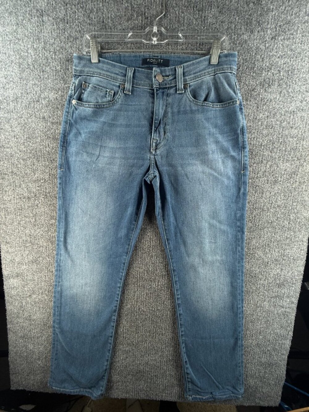 Fidelity Jeans Men Blue Jimmy Straight Stretch Modern Pockets ACTL 31X30